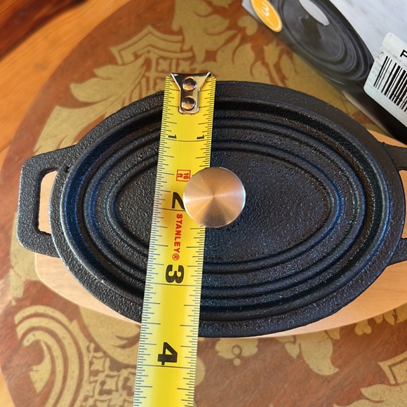 Gibson Home Campton 3 piece Mini Cast Iron Oval Casserole with Wooden Base - NIB - Picture 13 of 16